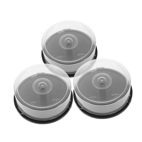 TEHAUX 3 piezas Estuches Plásticos Transparentes para Almacenamiento de CD y Dvd Capacidad para Discos Diseño Portátil y Resistente Rayaduras para Uso Coche Oficina y Hogar