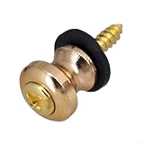 Floweringbeter Fechaduras de botão de alça de nível profissional compatíveis com a maioria dos tipos de guitarras e mais (ouro)