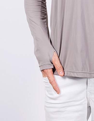 Camisa Repelente de Insetos Masculina com Zíper (Cinza, EG)