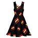 Germany German Flag Novelty Women's Beach Dress Crew Neck A Line Sleeveless Swing Dresses Tank XS
