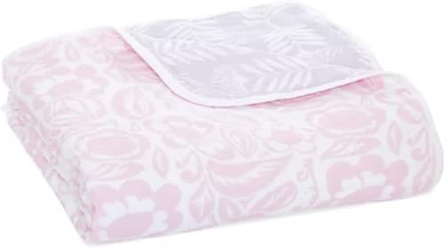 Image of aden + anais Essentials Dream Blanket, Muslin Baby Blankets for Girls & Boys, Ideal Lightweight Newborn Nursery & Crib Blanket, Shower & Registry Gift, Damsel - Savoy