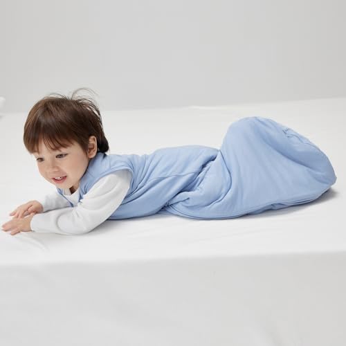Image of Duomiaomiao Buttery Soft Rayon Made from Bamboo Baby Sleep Sack 6-18 Months 1.0 TOG, Premium Baby Sleeping Bag 2-Way Zipper for Babies