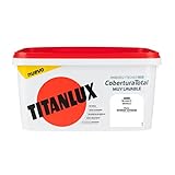 No huele. Titanlux Cobertura Total pintura para paredes, Color Blanco, 4 l (Paquete de 1) - cubeta