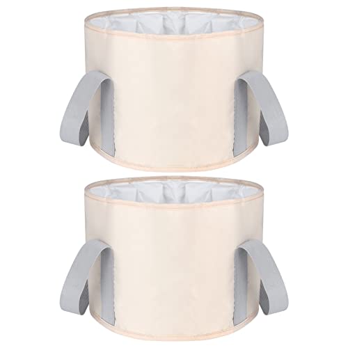 Pinenuts 14L Falteimer,Outdoor Faltschüssel Faltbarer Eimer Camping Falteimer aus Langlebigem Planen Gewebe für Camping Füße einweichen Angeln Wasch Dein Gesicht Cover