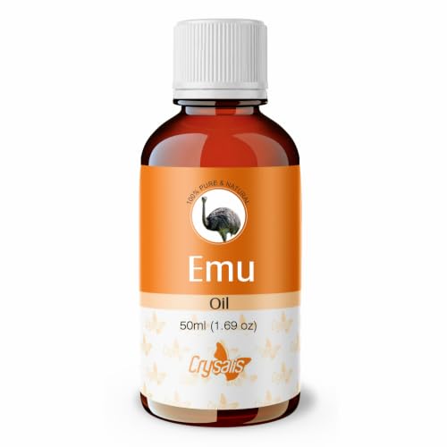 Image of Crysalis Emu (Dromaius Novaehollandiae) Oil|100% Pure & Natural Undiluted Essential Oil Organic Standard For Skin & Hair Care|For Face & Skin| Improves Hair Texture & Smoothness - 50ML with dropper