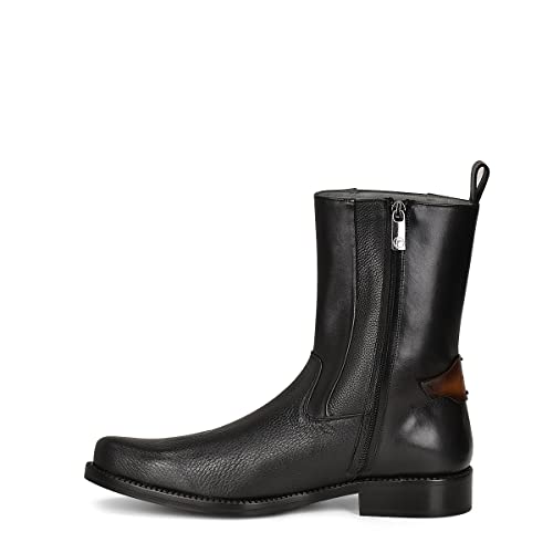 Franco Cuadra Men's Dress Boots in Genuine Deer Leather Black4