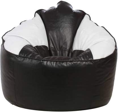 DeVogue Classic XXXL Bean Bag Filled Without Beans (White/Black)