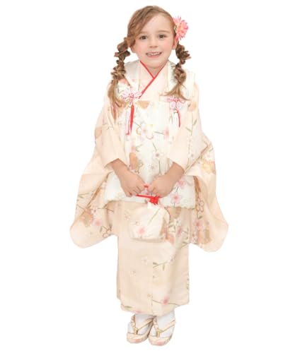 [KYOETSU] [キョウエツ] 七五三 3歳 着物 セット 女の子 くすみ (3.淡橙の秋桜)のサムネイル