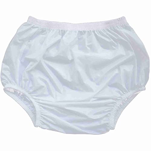 WXZQMZ Calzoncillos Impermeables de Vinilo para incontinencia, Pantalones de plástico para Adultos con incontinencia,pañales de Tela para Adultos Reutilizables silenciosos Blanco XL