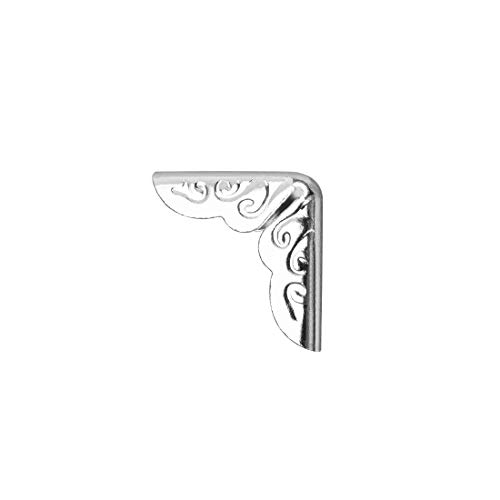 Image of uxcell Metal Book Corner Protectors Edge Cover Guard 15X15X3mm Silver Tone 30pcs