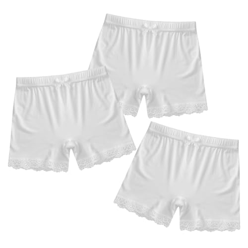 Kids Girls Solid Color Underwear Comfort Safety Dress Panties with 3 Packs Briefs Boyshorts3