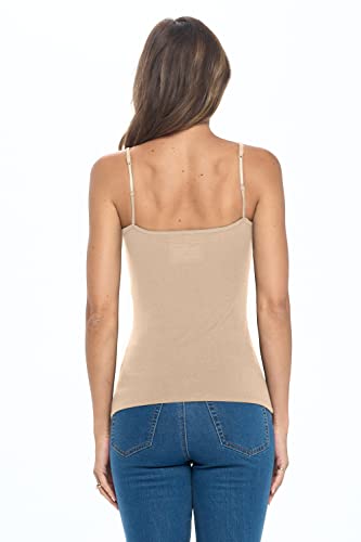 Image of Natural Uniforms Women's Camisole Tank Top-Breathable Cotton Stretch