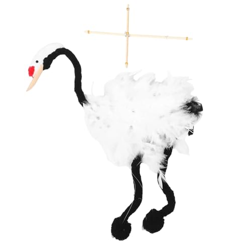 Marionnette À Fils Grue – Bois Peluche | Pantin Oiseau À Cordes | Marionnette pour Théâtre Enfant Spectacle Conte Éducatif Jouet Créatif Conception...