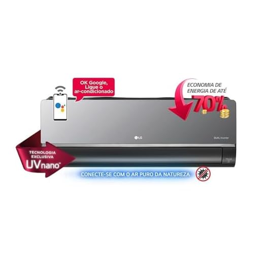 Ar-Condicionado Split HW LG Dual Inverter Voice Artcool UV Nano 18.000 BTUs Quente/Frio 220V