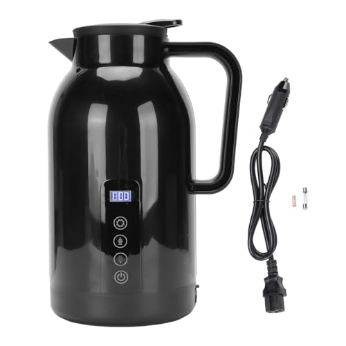 Pava eléctrica portátil 1300ml acero inoxidable viaje auto miniatura 7