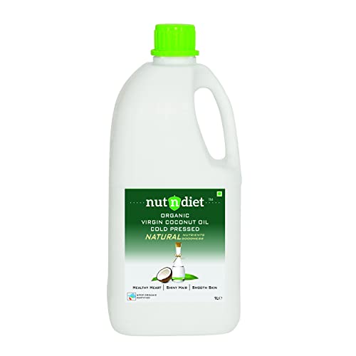 Image of nutndiet Organic Virgin Coconut Oil Cold Pressed | Pure | Natural | Vegan | Jerry Can (1L)