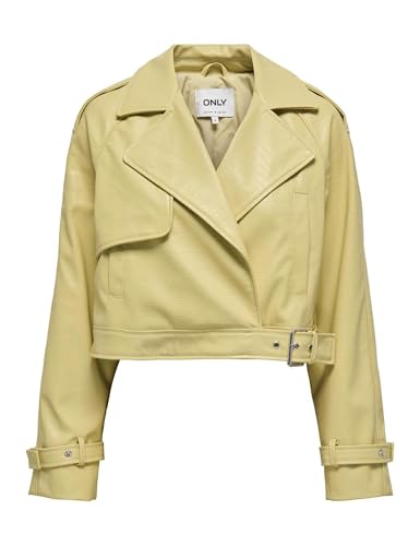 Veste en cuir synthétique ONLY Onlkira pour femme, un blouson motard classique noir