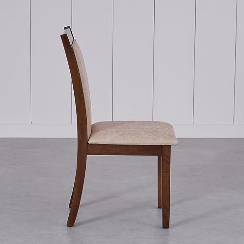 Image of Home Centre Harmony Sia Rubber Wood 4-Seater Dining Set with Chairs - White