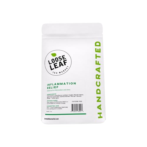 Inflammation Relief Herbal Tea, Soothing Caffeine Free Organic Loose Leaf Tea Blend for Stress and Inflammation