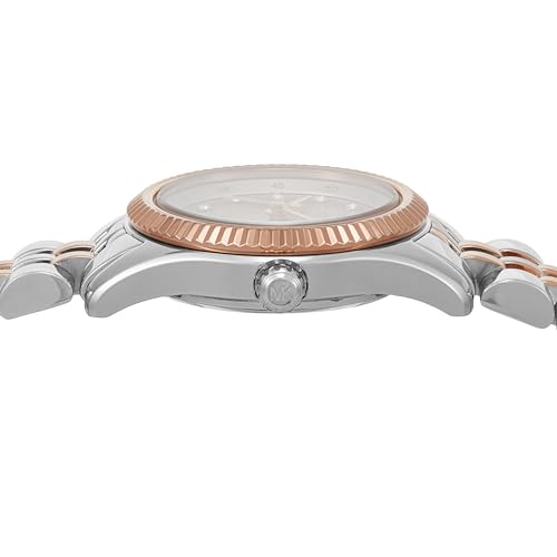 Image of Michael Kors Stainless Steel Analog White Dial Women's Watch-Mk4817Set, Band Color:Two-Tone