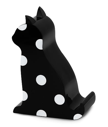 Support de téléphone en acrylique Kate Spade motif chat noir pour bureau