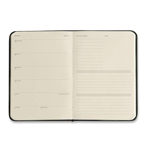 Agenda Planner Cicero 2021 Minerais Semanal Planejamento 17x24 (Grande) Mármore Branco
