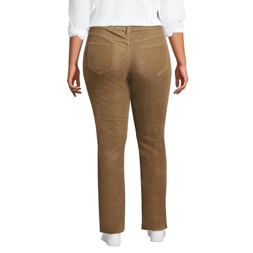 Lands' End Women's Mid Rise Straight Leg Corduroy Pants2