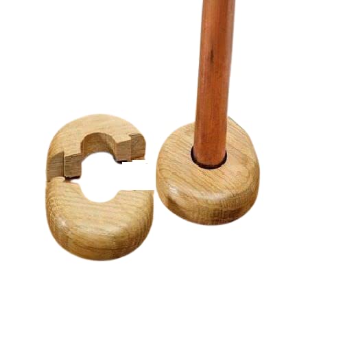 Be-Creative Oak Colour Wooden Radiator Pipe Collars 15mm Easy Split - Real Wood Radiator Pipe Covers (10) - Image 3
