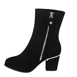 Color Dameslaarzen Schoenen Mode Puur Thermisch Grof Lederen Korte Hakken Dames Laarzen Hoge Dames Laarzen