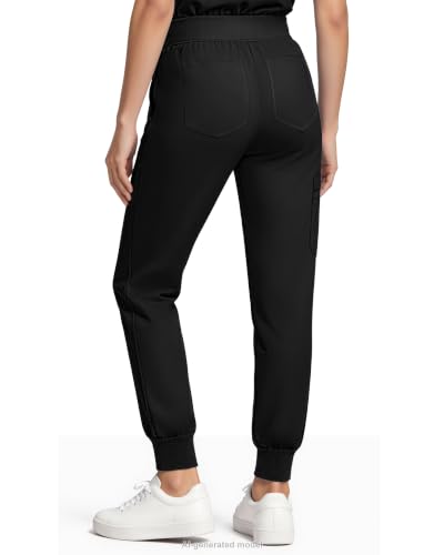 Image of Medical Scrubs for Women Pants, Soft Stretch & Breathable Joggers | Drawstring Womens Scrub Cargo Pants with 5 Utility Pockets, Bottoms Keep 12-Hour Shift Comfort for Healthcare Professionals