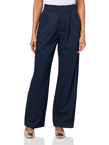 DOCKERS Women's Signature Pleated Khaki High Wide with Stain Defender