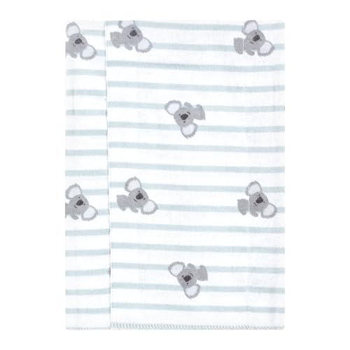 Image of Hudson Baby Cotton Flannel Burp Cloths 4-Pack, Koala Stripe, One Size