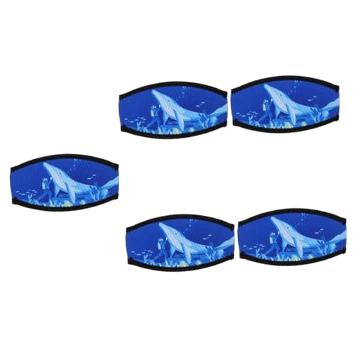 TOYANDONA 5 Piezas stap cojín Tela máscara de Buceo escafandra autónoma Adulto Banda Manga Usuario Almohadilla de la Correa Cubiertas de la Correa de Las Gafas Blue