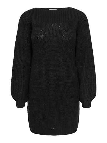 Robe Megan JDY noire col bateau idéale pour le bureau et vos sorties