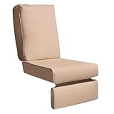 ATR ART TO REAL Indoor Outdoor Recliner Replacement Cushion, Patio Furniture Chair Sofa Washable Cushion Deep Seat, UV Protected, Fade Protected and Water Spill Repellet, Cover Can be Replaced (Sand)