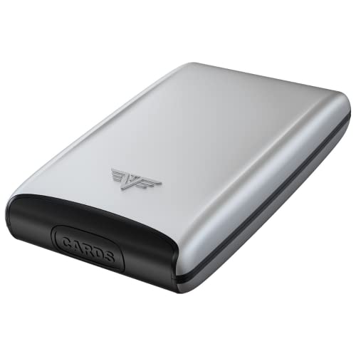Tru Virtu® Credit Card Holder Ultra Light Aluminium Case Silver Arrow I Card Case RFID NFC Protection I Card Case Made of Premium Aluminium I Card Storage I Slim Wallet I Card Holder