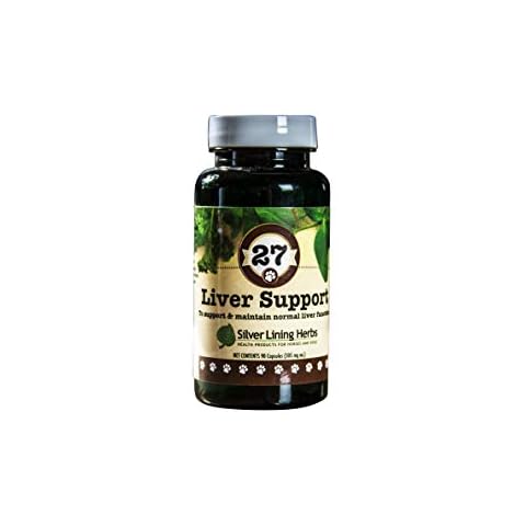 Silver Lining Herbs 27 Herbal Liver Support Canine - Supports Dog with Normal Function and Health of The Liver - Natural Herbal Supplement to Help Protect Liver from Stress and Toxins - 90 Capsules Cover