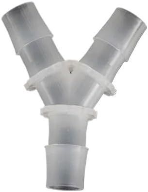 10pcs Translucent-6.4mm Y Type Tee Splitter Water Connector Joint Adapter Pipe Tube Hose Garden Lawn Irrigation System Parts 3-way