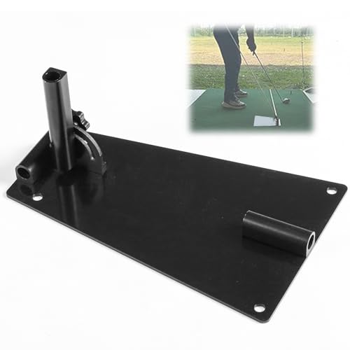 Amy Sport Golf Practice Plate Swing Plan Trainer Alignment Stick Holder Durable Metal Training...