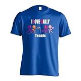 [アートワークスコウベ] テニス Tシャツ 半袖 練習着 ドライ I LOVE RALLY ユニセックス S コバルトブルー