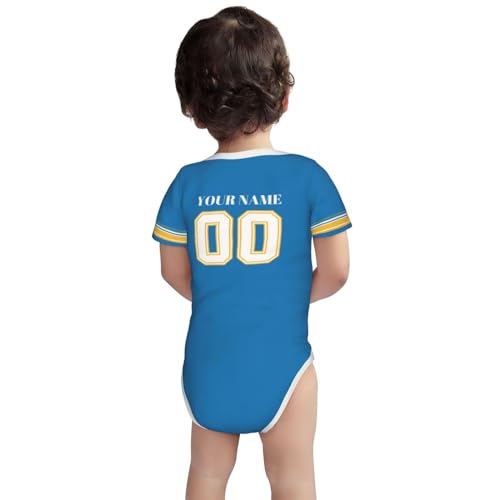 Personalized Baby Clothes for Girls Boys, Custom Name and Number Baby Bodysuit Short Sleeve Newborn Girl Clothes3