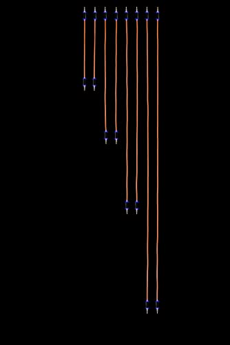 MyVolts Candycords Halo LED patch cables 8-pack, straight mini mono jack to straight mini mono jack