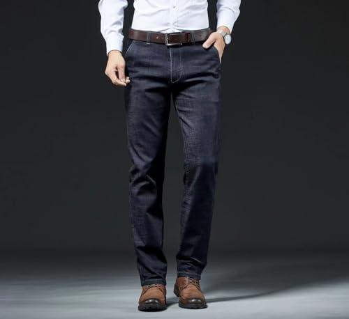 Men's Jeans Classic Business Straight-Leg Jeans Work Pants4