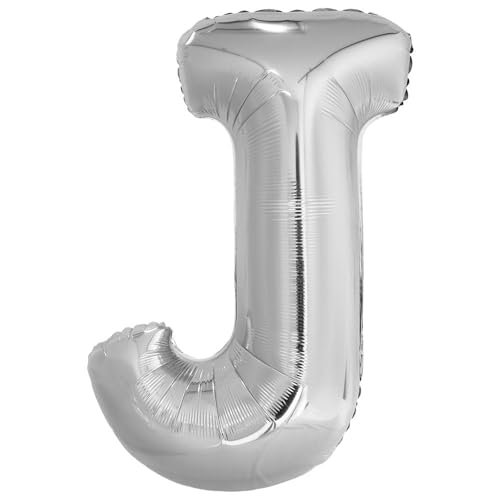 Amscan 9909559 9909559 - Ballon en aluminium avec lettre J en argent - 40