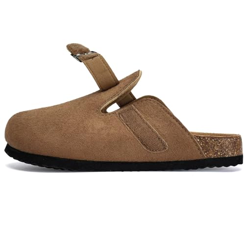 Image of Torotto Kids Clogs Cork Footbed Slippers Arch Support Potato Shoes with Adjustable Strap for Boys Girls