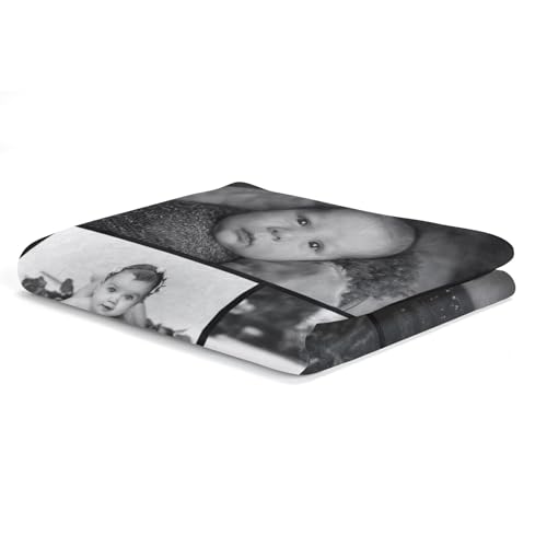 inkArts Custom Blanket with Photo, Personalized Blanket, Customized Photo Blankets, Picture Blankets, Personalized Valentines Day Gifts for Women Men Him Her Mom Dad Family