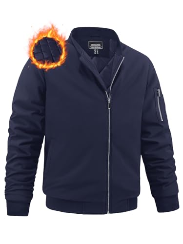 MAGNIVIT Men's Winter Bomber Jacket with Pockets