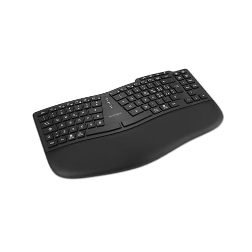 Kensington Pro Fit Ergo KB675 EQ, Tastiera Wireless TKL Ricaricabile QWERTY, 2.4GHz Bluetooth, Compatibile con Windows e macOS, Composta per il 43% da Materiale Riciclato Post-Consumo, K75491IT