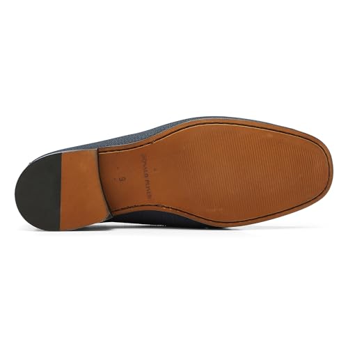 Image of Donald Pliner Donnie Men's Slip-On Loafer - Stacked Heel - Classic Dress Loafers for Men, Memory Foam Insole, Slip-On Shoes for Men, Comfortable Dress Shoes