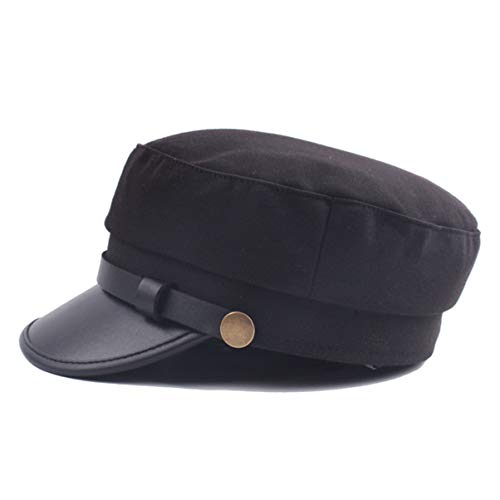 Valicclud Chapéu de marinheiro unissex de capitão marinheiro jornaleiro boina padeiro estilo marinhe